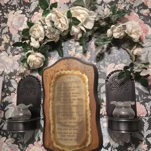 Ten Commandments l, metal punch sconces, swag