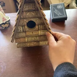 Handmade wine Cork bird house