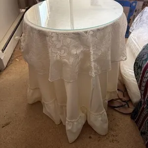 Round side table glass top