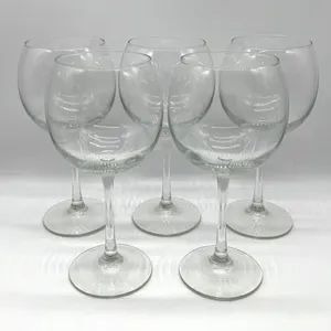 5- Clear Wine Glasses