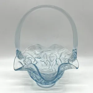 Fenton Blue Glass Basket