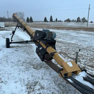 Seller #70. Convey-all conveyor 10” belt, 35 foot length, electric motor, nice shape. Note: it is 38.5 feet if you include the entire hopper.