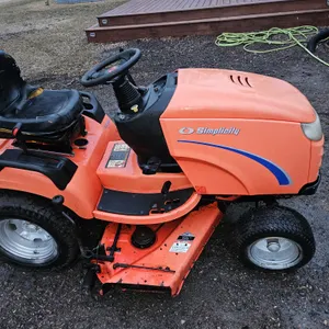 Seller #85. Simplicity 18hp 50” deck, deck bearings replaced 2025, drive belt replaced 2025, new magnento, new spark relay, serviced, ready to use