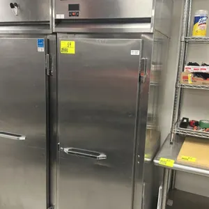 Continental Refrigerator DL1F-SA reach-in freezer. Features stainless steel construction, single solid door, digital temperature display, and top-moun