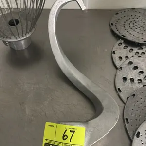Hobart metal dough hook. Designed for a 60-quart mixer.