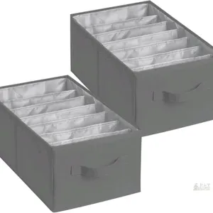 New 2-Pack AugFox Clothes Organizer and Storage Boxes – Versatile Closet Storage, Sturdy Drawer Organizers Clothes for Jeans, Pants, Tshirts, and Legg