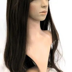 NEW Long Brown Straight Synthetic Cosplay Wig 23" by 7JHH, Open Weft Cap, Adjustable Straps