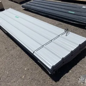 Quantity of (150) 3 ft x 12 ft Sheets White Steel Siding Roofing (Unused)