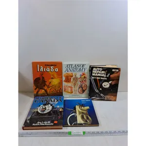 Various Books On- Railway Of Canada, Basic Wiring, Auto Repair Manual, Atlas Of Anstomy, Greek