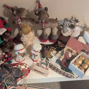 Christmas Decor Collection with Plush, Ornaments, and Figurines