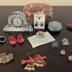 Decorative Items, Jewelry, and Collectibles Including Waterford Clock