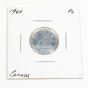 1964 CANADA .10 CENT SILVER COIN