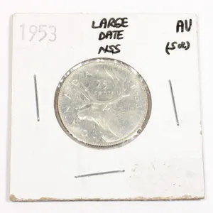 1953 CANADA .25 CENT SILVER COIN