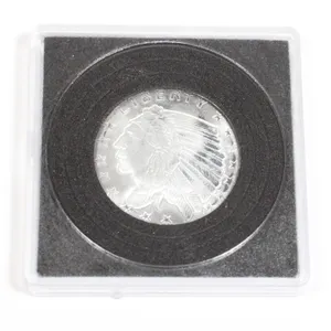 1/4 IN CASE INDIAN SILVER ROUND