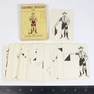 VINTAGE BOY SCOUTS SEMAPHORE SIGNALING CARDS