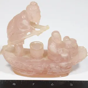 VINTAGE CHINESE BOAT STONE CARVING
