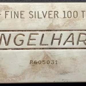 100 Oz. Silver Bar By Engelhard,