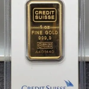 1 Troy Oz. Gold Bar 999.9 By Credit Suisse In
