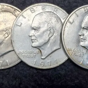 (3) 1971-S Silver Ike Dollars