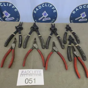 MAC and W�rth snap ring pliers � 9 total