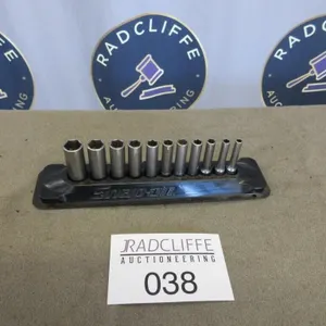 Snap-On sockets in magnetic holder, 3/16�9/16