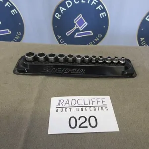 Snap-On sockets in magnetic rack, 5�15 mm