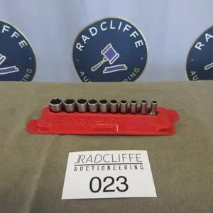 Snap-On sockets in magnetic rack, 5�14 mm