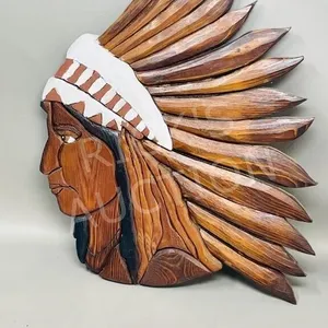 carved wood image of Chief by JC Hastie - 14"