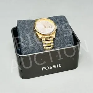 Ladies Fossil gold tone wrist watch - working