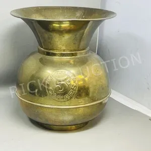 Havana Cigars brass spittoon - 10" tall