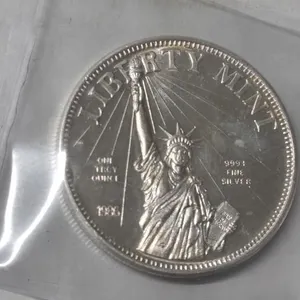 1 oz. silver round- liberty mint