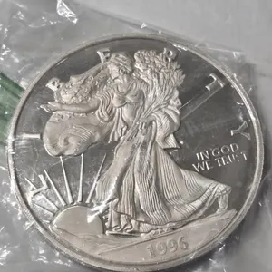 1996 half pound .999 silver eagle oversized round