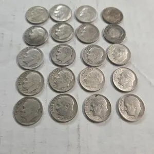 20 roosevelt dimes/ 90%% silver
