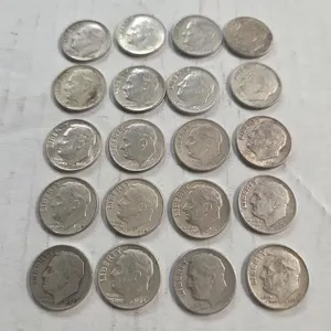 20 roosevelt dimes/ 90%% silver