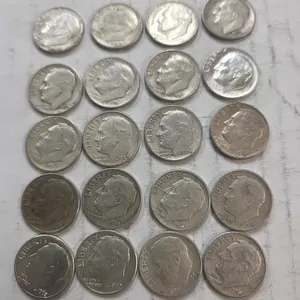 20 roosevelt dimes/ 90%% silver