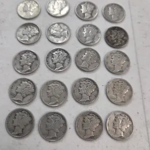 20 mercury dimes/ 90% silver