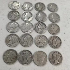 20 mercury dimes/ 90% silver
