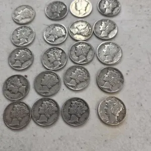 20 mercury dimes/ 90% silver