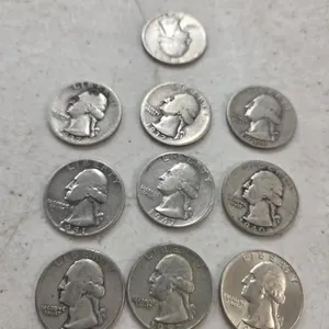 10 Washington quarters/ 90% silver