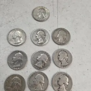 10 Washington quarters/ 90% silver