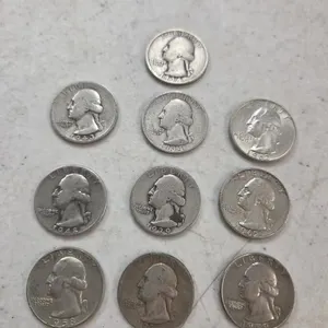 10 Washington quarters/ 90% silver