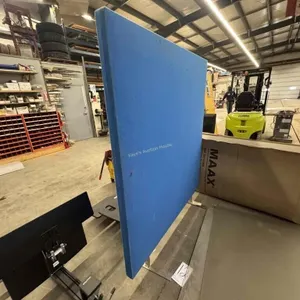 6-computer chair floor mats with blue divider
