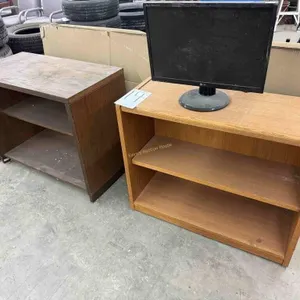2-wood end shelves with LG computer monitor