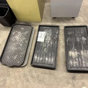 10-assorted plastic boot/shoe tray