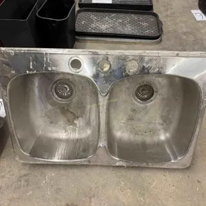 double tub stainless steel sink
