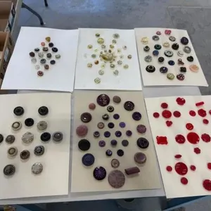 10 cards of polymer buttons