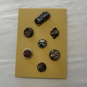 7 Japanese metalwork buttons