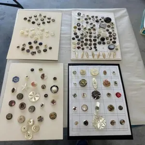 4 cards of shell buttons, various techniques