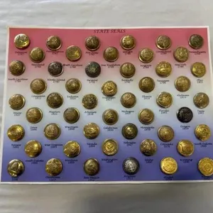Set of state seal buttons