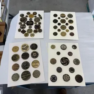 4 cards of celluloid buttons